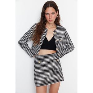 NWT Trendyol Women Regular fit Crew neck Weaving Jacket